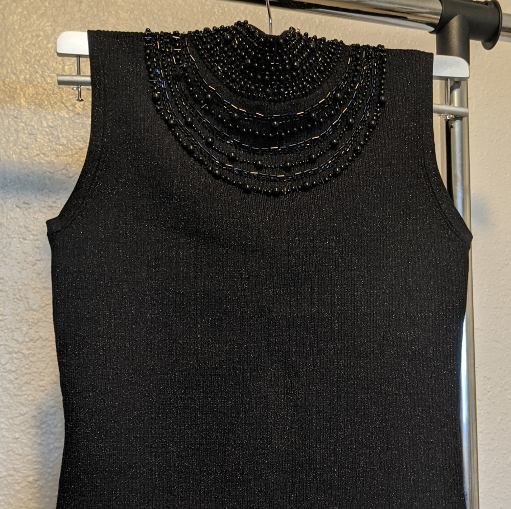 Silk blend sleeveless sweater